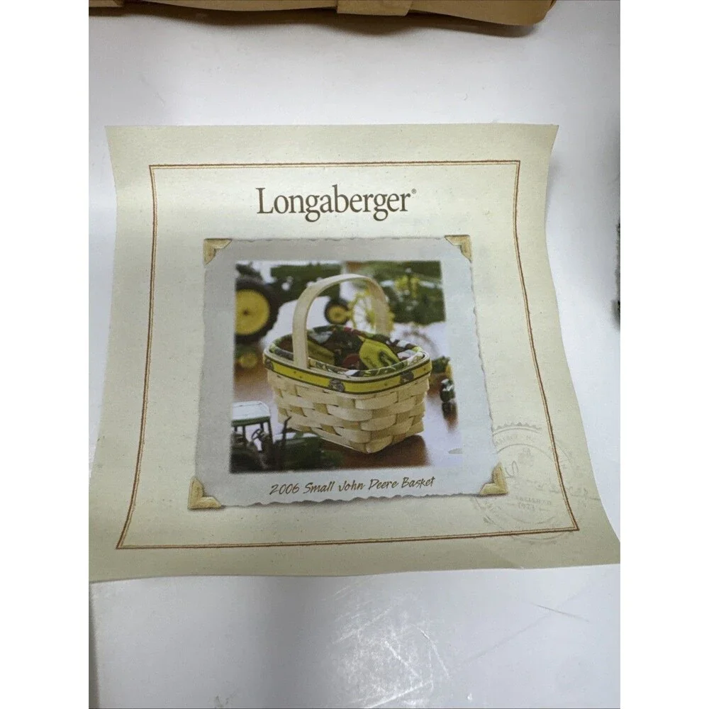 John Deere Tractor Longaberger Basket Liner Serving Solutions Protector Tea 2006